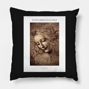 La Scapigliata by Da Vinci Poster Pillow