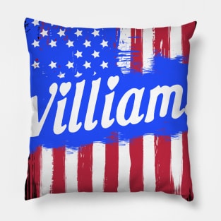 American Flag Williams Family Gift T-shirt For Men Women, Surname Last Name Pillow