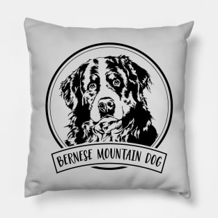 Bernese Mountain Dog lover dog portrait Pillow