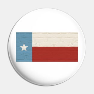 Texas Flag, vintage brick, 6th street mural, Austin Pin