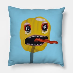 Sad Trippy Smiley Pillow