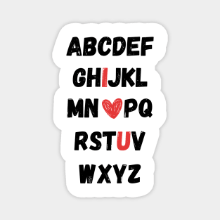 Alphabet Love for Teachers and Students Magnet