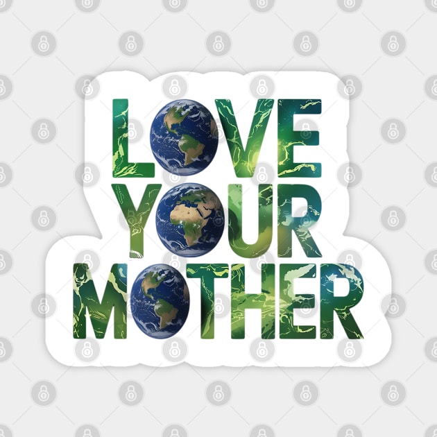 Love Your Mother Earth Magnet by Creatifly Graphic Tees
