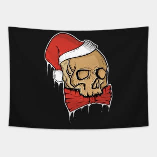 Vintage Skull Christmas Santa hat Funny product Tapestry