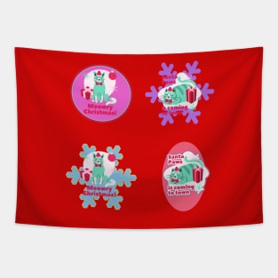 Colorful Cats - Christmas Pack Tapestry