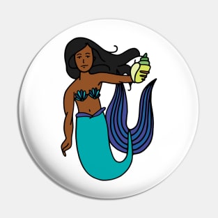 Mermaid Illustration Pin