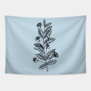 Small Flowers on stem with seed pods Tapestry