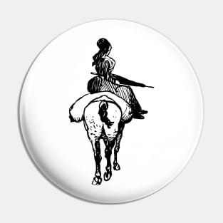 Lady On A Horse Pin