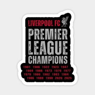 Liverpool Premier League Champions 2025 Magnet