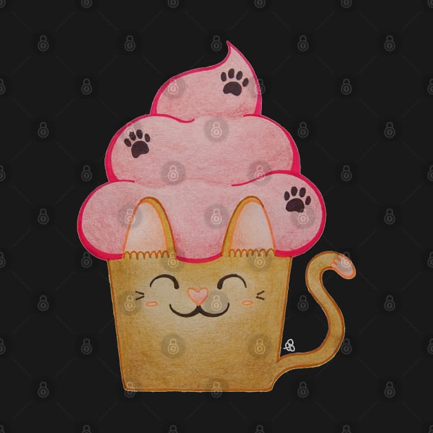 Catcake - A Cute Cupcake with Cat Ears and Tail by Elinaana