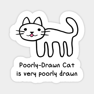 Poorly-Drawn Cat Magnet