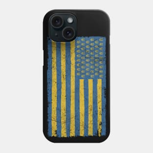 Vintage Ukrainian American Flag Phone Case