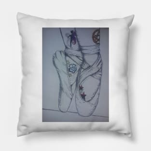 tattooed ballerina Pillow