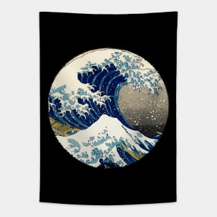 Legendary Great Wave off KANAGAWA abstract style retouched artwork Tapestry