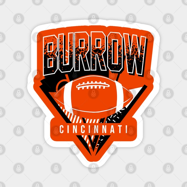 Vintage Cincinnati Football Burrow Magnet by funandgames