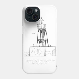 Vlissingen Lighthouse Zeeland Netherlands Pen and Ink Illustration Phone Case