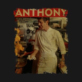 TEXTURE ART- Anthony Bourdain - RETRO STYLE T-Shirt