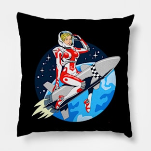 Super Rocket Girl Pillow