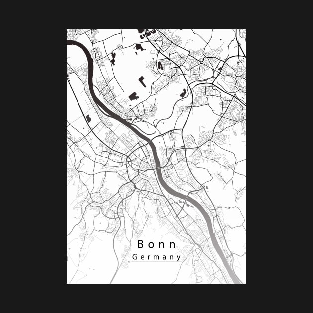 Bonn Germany City Map by Robin-Niemczyk