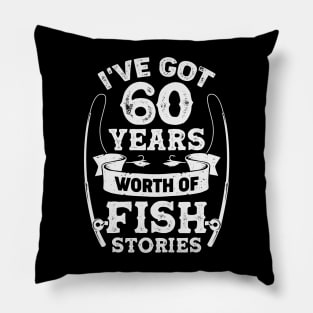 Fishing Fisherman 60 Years Old Birthday Gift Pillow