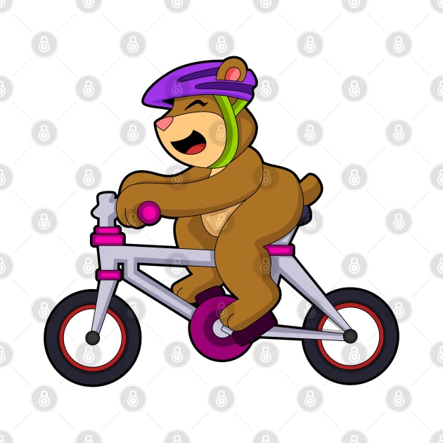 Bear with Bicycle & Helmet by Markus Schnabel