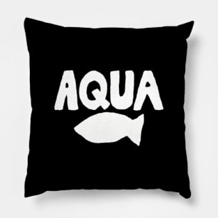 Oshi no Ko Anime Aqua Hoshino Black and White T Shirt Design featured with Simple Fish Graphic Pillow