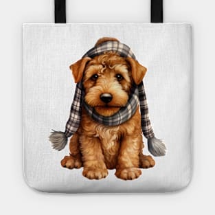 Winter Airedale Terrier Dog Tote
