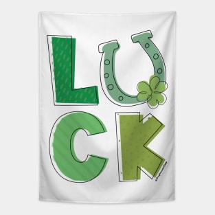 Luck Shamrock Horseshoe © Graphic Love Shop Tapestry