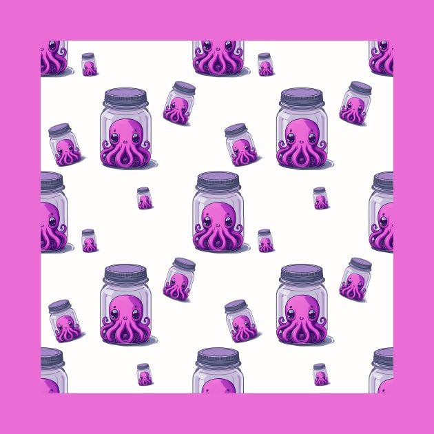 Pink Octopus in Jar Pattern by ginkelmier@gmail.com