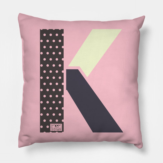 Initial Letter K Ladies Girls Polka Dots Girly Cute Letter K Pillow Teepublic Au
