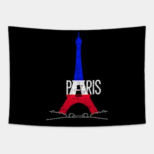 Paris Eiffel Tower France National Flag Souvenir Tapestry