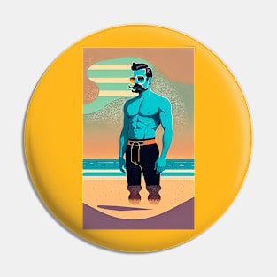 Beach Man Pin