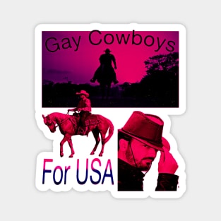 Gay Cowboys For USA (Yee Haw) Magnet