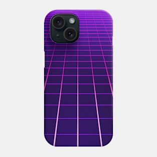 Minimal synthwave grid lines Phone Case