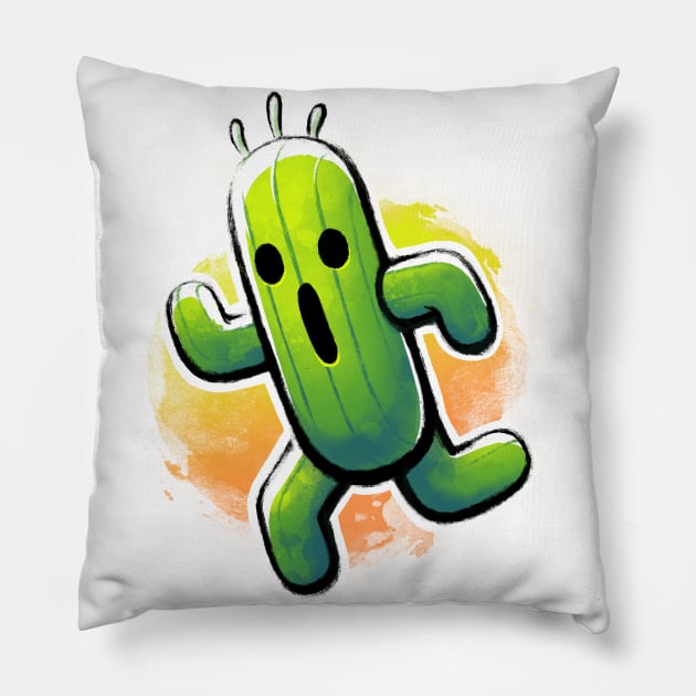 Cactuar - Final Fantasy Creature - Summon Monster Pillow by BlancaVidal