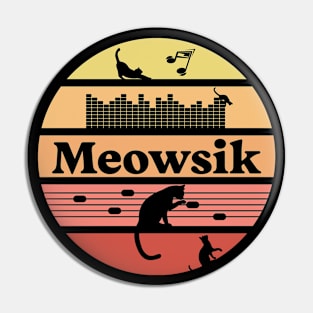 Retro Meowsik-Cat and Music lovers- Pin