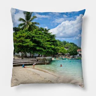 Kaputian Beach, Island Garden City of Samal, Davao del Norte, Mindanao, Philippines Pillow