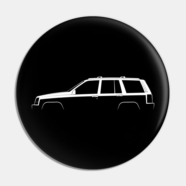 Jeep Grand Cherokee (ZJ) Silhouette Pin by Car-Silhouettes