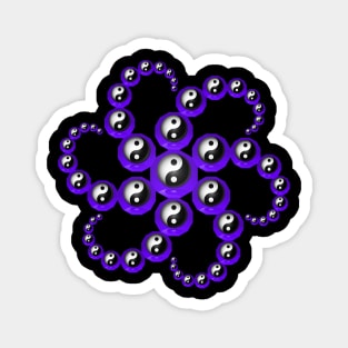 Yin Yang Design - Purple Color Magnet