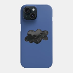 Cloud shape in black and grey Phone Case