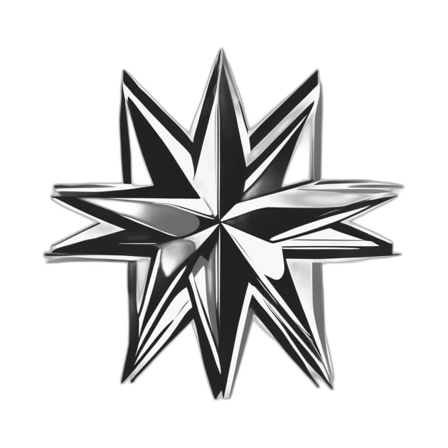 Sleek Monochrome Starburst Design No. 510 by cornelliusy