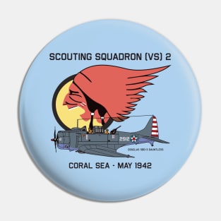 Scouting Squadron VS2 - Coral Sea - May 1942 Pin