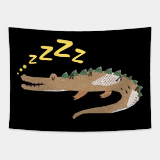 Crocodile sleeping Tapestry