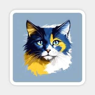 Cat with Blue-Yellow Eyes Magnet