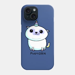 Pug as a unicorn Phone Case