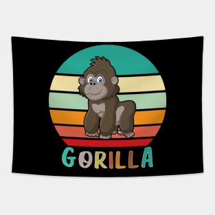 Vintage Retro Gorilla Tapestry