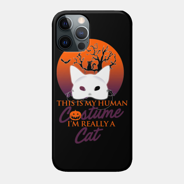 My Human Costume CATShirt Gift Halloween Funny - My Human Costume Ca - Phone Case