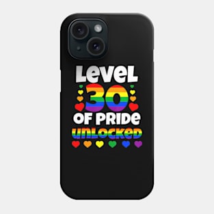 Level 30 of Pride Unlocked LGBT 30th Birthday Phone Case