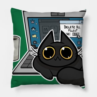 Cat T-Shirt - You have an E-Meow! - Black Cat Pillow