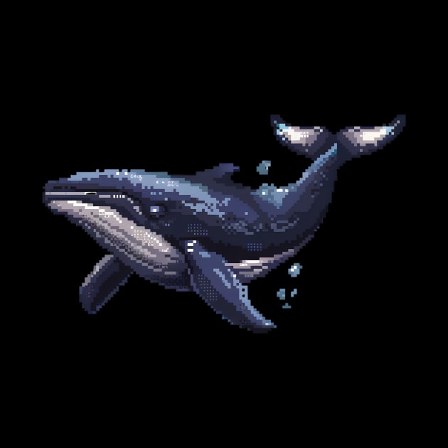 Pixelated Whale Artistry by Animal Sphere